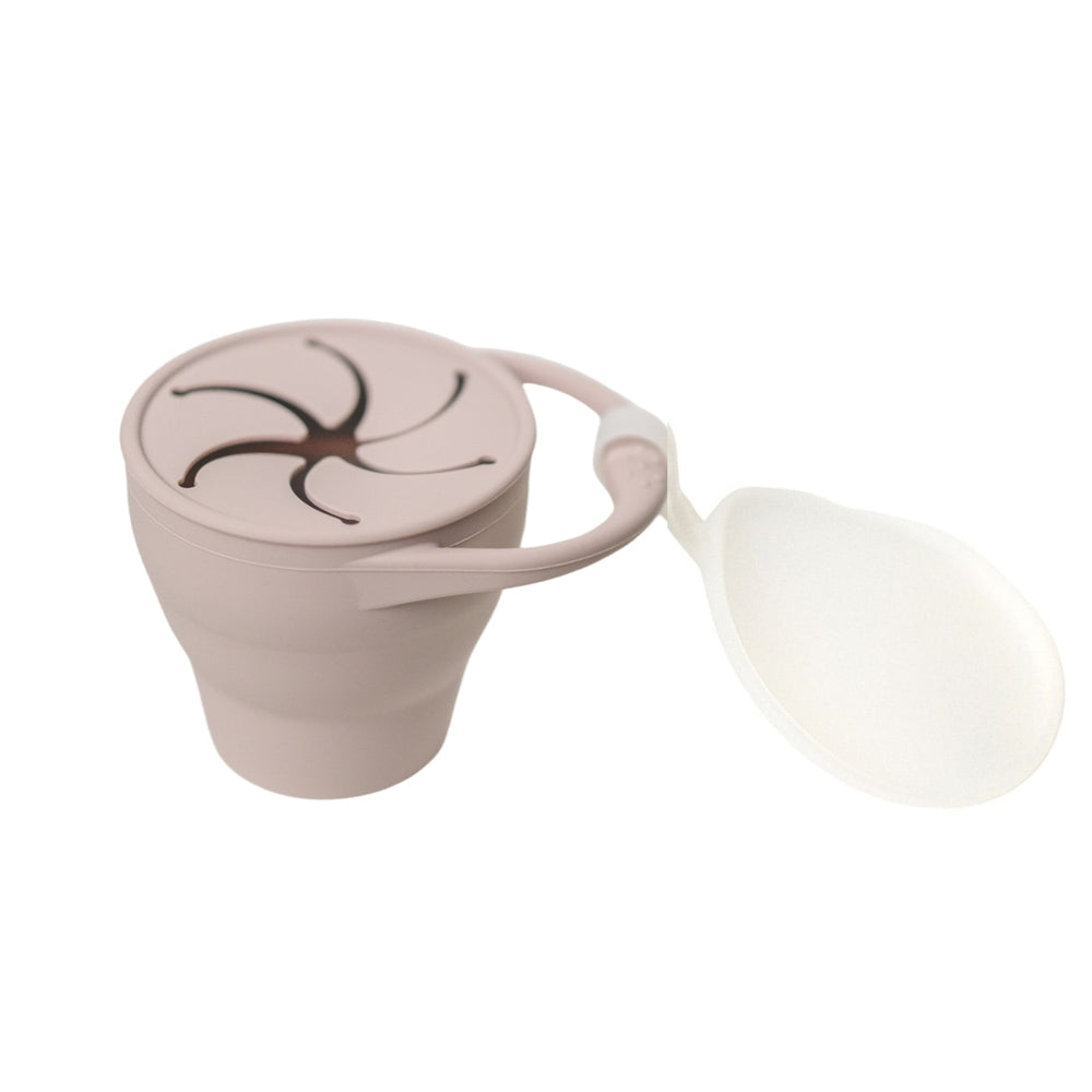 Pastel Pink Snack Cup with Lid Clasp